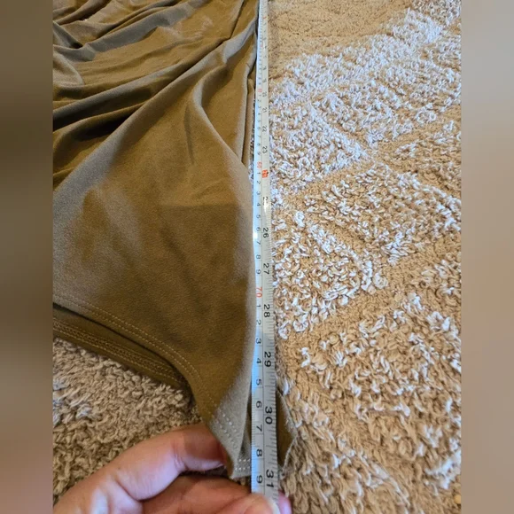 Abercrombie & Fitch Vol 28 Rouched Mini Dress | Taupe | Size M - Picture 9 of 11